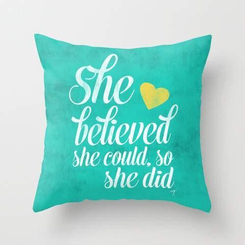 She believed and she did Throw Pillow Cover - Ur Easy Way Shop